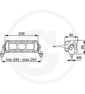 Reflektor roboczy / listwa świetlna LED 1GE 360 000-002