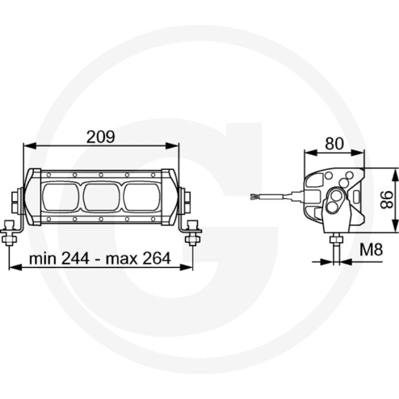 Reflektor roboczy / listwa świetlna LED 1GE 360 000-002