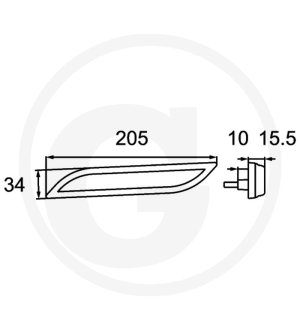 Lampa obrysowa boczna LED 2PS 013 305-067