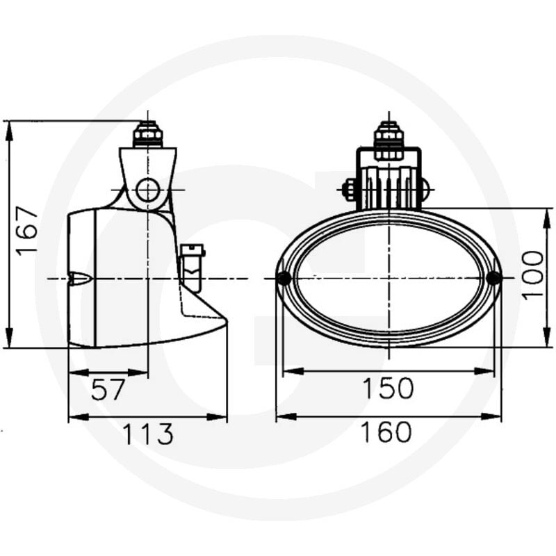 Reflektor roboczy, H9 1GA 996 561-007
