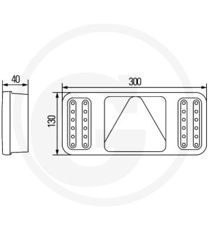 Lampa tylna LED "COLUNA" 2VP 345 900-341