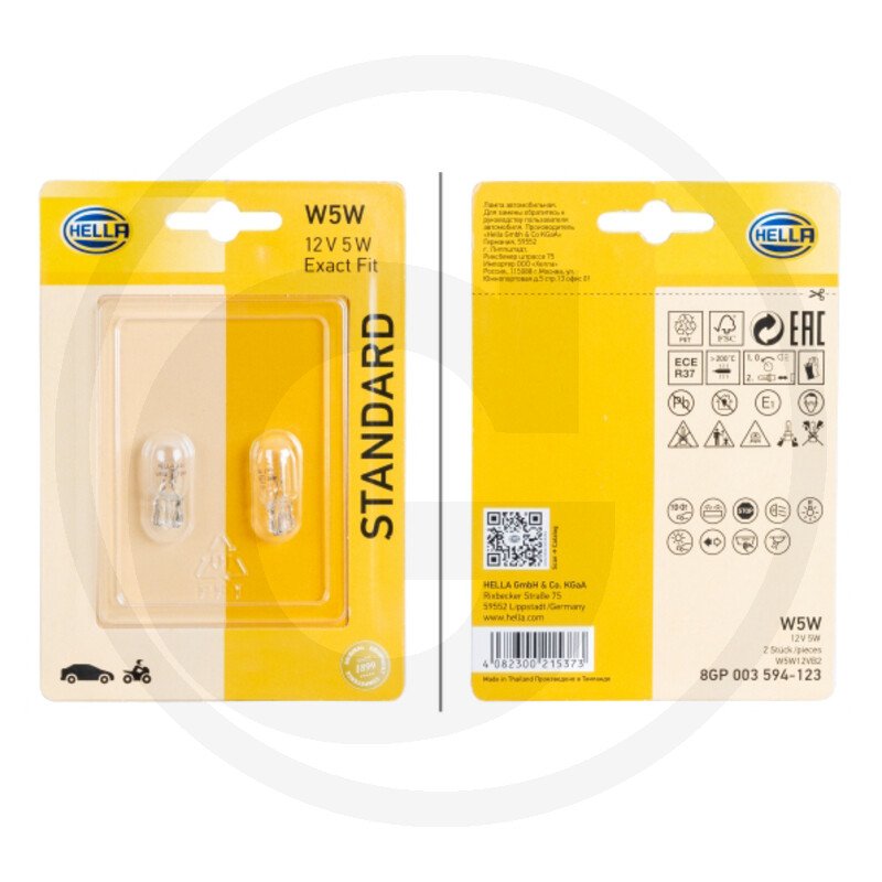 Gluehlampe W5W, 12 V 8GP 003 594-123