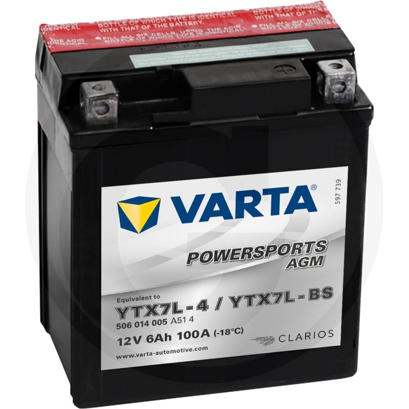 Akumulator POWERSPORTS AGM 12 V / 6 Ah 714392