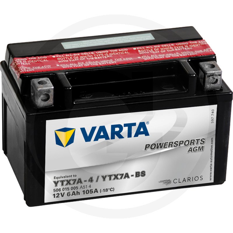 Akumulator POWERSPORTS AGM 12 V / 6 Ah 714419