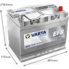 Akumulator rozruchowy Varta 12 V 72 AH 709249