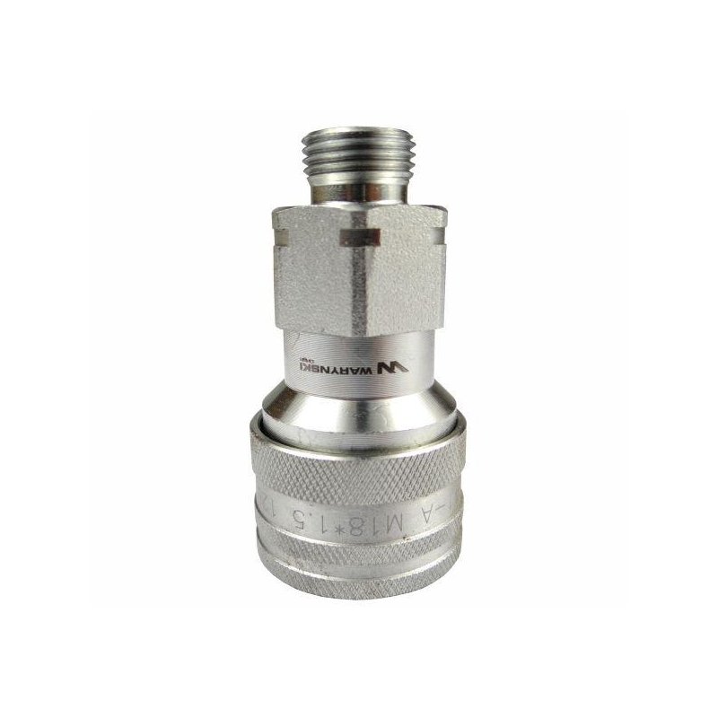 Szybkozłącze hydrauliczne gniazdo M18x1.5 gwint zewnętrzny EURO (9100818G) (ISO 7241-A) Waryński