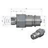 Szybkozłącze hydrauliczne wtyczka M16x1.5 gwint zewnętrzny EURO (9100816W) (ISO 7241-A) Waryński