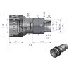 Szybkozłącze hydrauliczne gniazdo M22x1.5 gwint zewnętrzny EURO (9100822G) (ISO 7241-A) Waryński