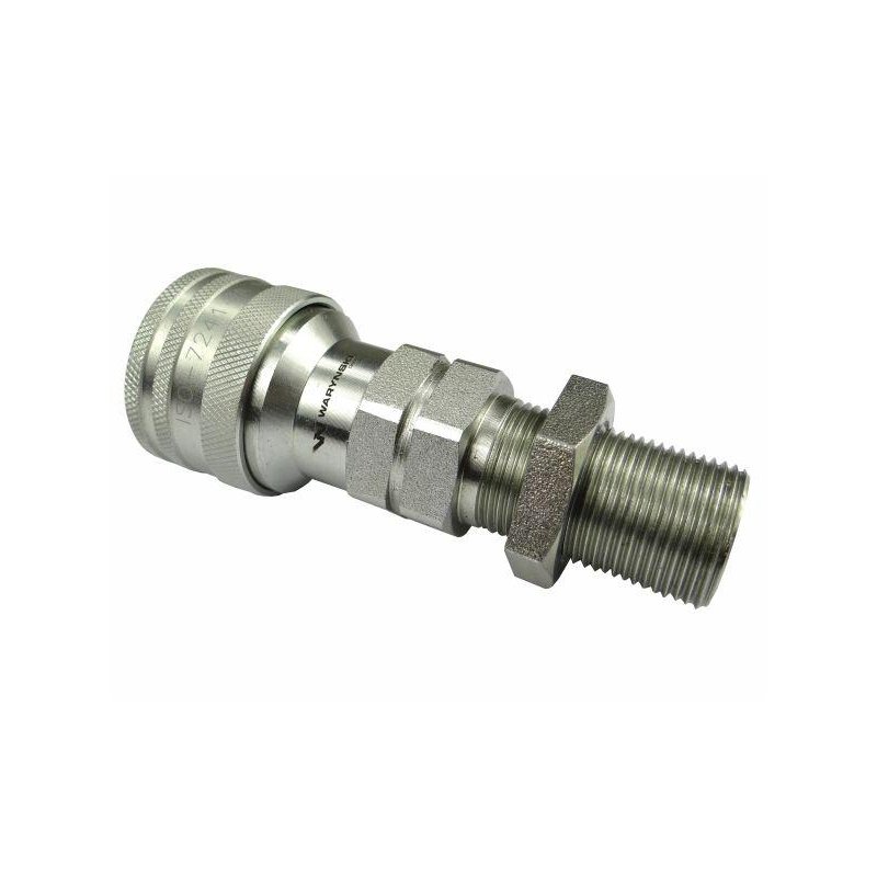 Szybkozłącze hydrauliczne gniazdo long M22x1.5 gwint zewnętrzny EURO (9100822GL) (ISO 7241-A) Waryński
