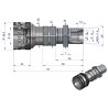 Szybkozłącze hydrauliczne gniazdo long M22x1.5 gwint zewnętrzny EURO (9100822GL) (ISO 7241-A) Waryński