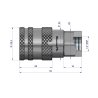 Szybkozłącze hydrauliczne suchoodcinające gniazdo G1/4"BSP gwint wewnętrzny ISO16028 Waryński
