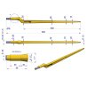 Ząb ładowacza uniwersalny Z L- 880 mm zastosowanie 5193-FT88N Tur WARYŃSKI