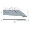 Lemiesz trapez z dłutem gruby zastosowanie Unia Pług stal borowa WARYŃSKI 1023020620
