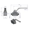 Zawór kulowy hydrauliczny 2-drogowy 2/2 M18x1.5 12L z otworami mocującymi 500 bar Waryński