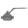 Zawór kulowy hydrauliczny 3-drogowy 3/2 M18x1.5 12L z otworami mocującymi 500 bar Waryński