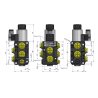 Dzielnik, zawór, elektrozawór kierunkowy elektromagnetyczny kontroli W-E12DVS6/2 (DVS6/50L) G1/2" 50L Waryński