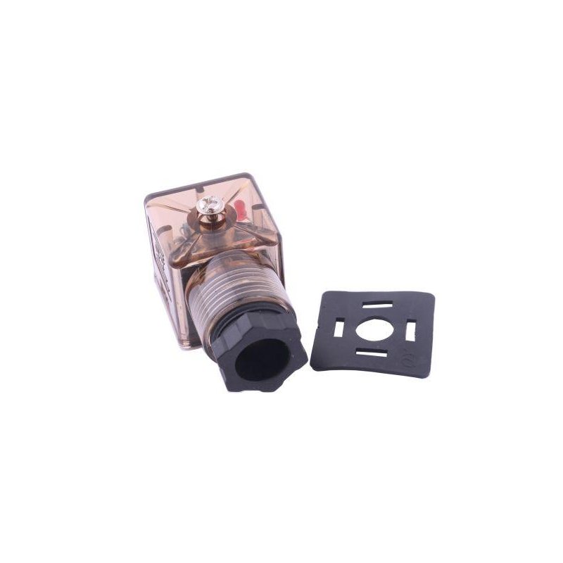 Wtyczka elektryczna W-WTYKVDC 12V 24V (SP666) do zasilania cewek elektromagnetycznych z diodą i uszczelką Waryński