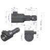 Redukcja adapter na trzpień 1 3/4" 6 wpustów na wałek 1 3/8" 6 wpustów WARYŃSKI