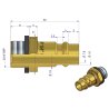 Szybkozłącze pneumatyczne P26 NW7.2 wtyczka 1/4"BSP gwint zewnętrzny POLMO ( sprzedawane po 5 )