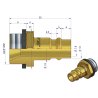 Szybkozłącze pneumatyczne P26 NW7.2 wtyczka 3/8"BSP gwint zewnętrzny POLMO  ( sprzedawane po 5 )