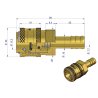 Szybkozłącze pneumatyczne P26 NW7.2 gniazdo pod wąż DN10mm POLMO  ( sprzedawane po 5 )