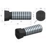 Śruba kpl. płużna oval z dwóch stron ścięta M12x40 mm kl.12.9 zastosowanie Kverneland Waryński M12X40OV2KV ( sprzedawane po 25 )