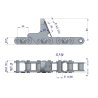 Łańcuch obrywacza kolb kukurydzy CA627-76Ps 8 płytek zastosowanie New Holland 84977231 Waryński
