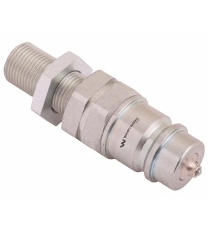 Szybkozłącze hydrauliczne wtyczka long z eliminatorem ciśnienia M18x1.5 gwint zew. EURO (9100818W) (ISO 7241-A) Waryński