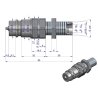 Szybkozłącze hydrauliczne wtyczka long z eliminatorem ciśnienia M18x1.5 gwint zew. EURO (9100818W) (ISO 7241-A) Waryński