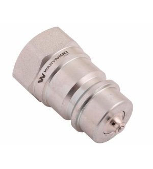 Szybkozłącze hydrauliczne wtyczka z eliminatorem ciśnienia G1/2"BSP gwint wew. ISO 7241-A Waryński