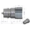 Szybkozłącze hydrauliczne wtyczka z eliminatorem ciśnienia G1/2"BSP gwint wew. ISO 7241-A Waryński