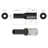 Nasadka sześciokątna 1/2". 10 mm. długa. CrV50BV30. DIN 3124. Waryński