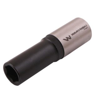 Nasadka sześciokątna 1/2". 15 mm. długa. CrV50BV30. DIN 3124. Waryński