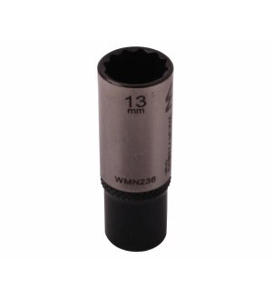 Nasadka dwunastokątna 1/4". 13 mm. długa. CrV50BV30. DIN 3124. Waryński