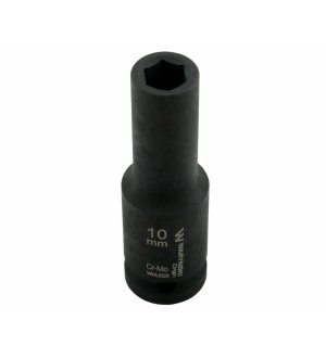 Nasadka udarowa sześciokątna długa 1/2". 10 mm. CrMo. DIN 3129. Waryński