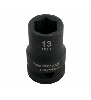 Nasadka udarowa sześciokątna 1/2". 13 mm. CrMo. DIN 3129. Waryński