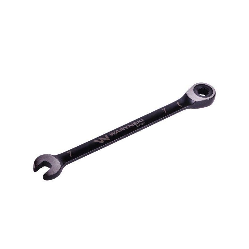 Klucz płasko-oczkowy 7 mm z grzechotką 72 zęby standard ASME B107-2010 Waryński