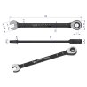 Klucz płasko-oczkowy 7 mm z grzechotką 72 zęby standard ASME B107-2010 Waryński