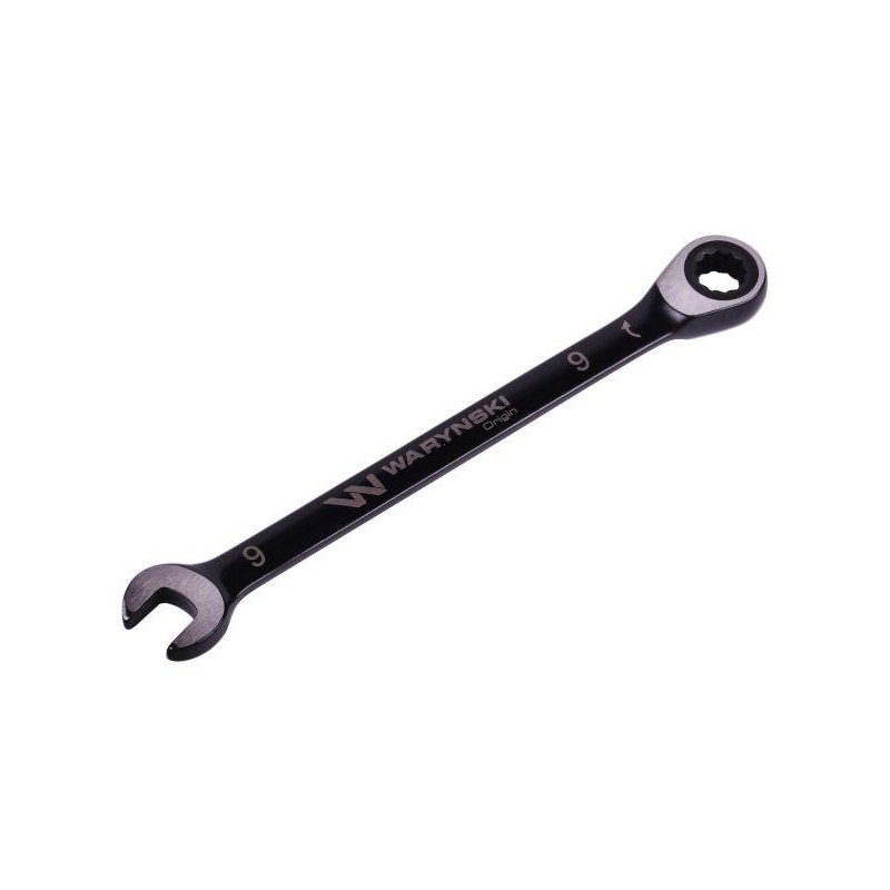 Klucz płasko-oczkowy 9 mm z grzechotką 72 zęby standard ASME B107-2010 Waryński