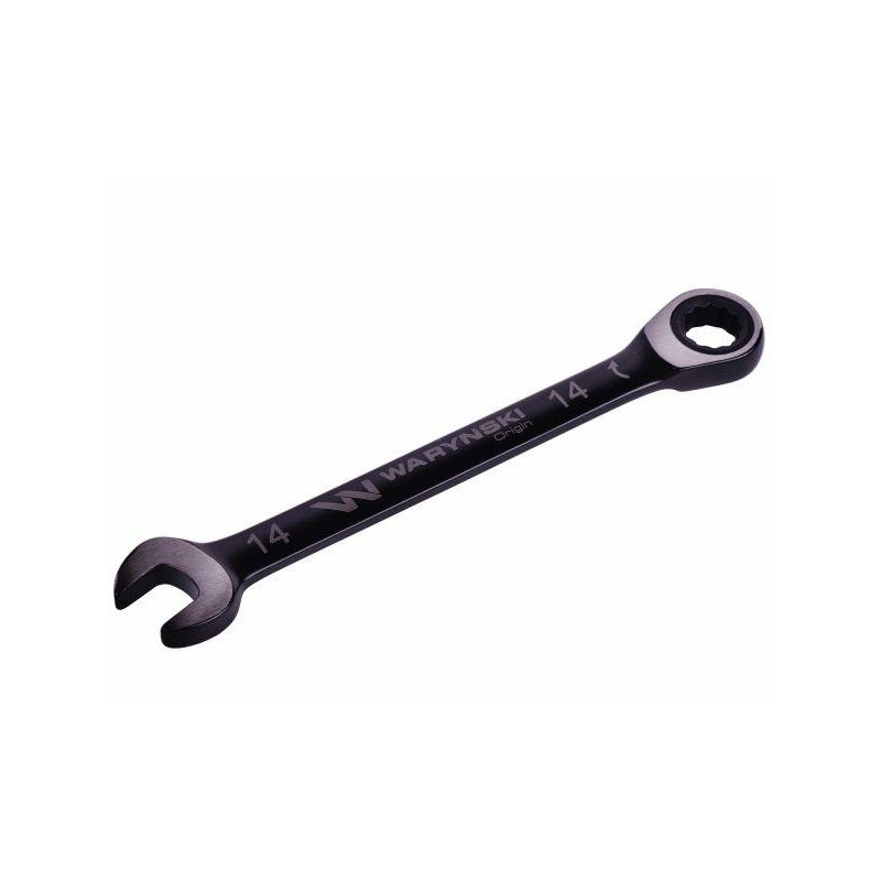 Klucz płasko-oczkowy 14 mm z grzechotką 72 zęby standard ASME B107-2010 Waryński
