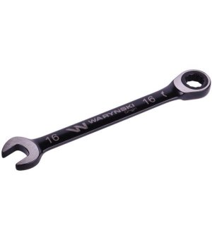 Klucz płasko-oczkowy 16 mm z grzechotką 72 zęby standard ASME B107-2010 Waryński