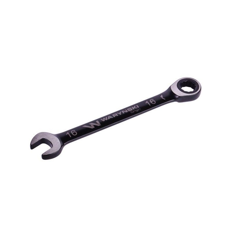 Klucz płasko-oczkowy 16 mm z grzechotką 72 zęby standard ASME B107-2010 Waryński