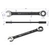 Klucz płasko-oczkowy 16 mm z grzechotką 72 zęby standard ASME B107-2010 Waryński