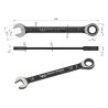 Klucz płasko-oczkowy 18 mm z grzechotką 72 zęby standard ASME B107-2010 Waryński