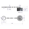 Komplet - zawór gniazdo M22x1.5 skręcane (50490020) z gwintowaną pokrywą/osłoną aluminiową Waryński
