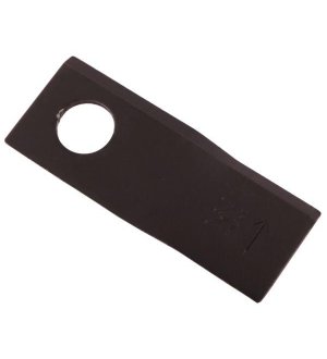 Nóż. nożyk kosiarka lewy 100x40x3mm otwór 19 zastosowanie 580290966 BCS Sipma WARYŃSKI ( sprzedawane po 25 )