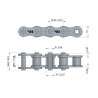 Łańcuch rolkowy wzmocniony przemysłowy 12BH-1(R1 3/4) 2.5 m Waryński