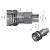 Szybkozłącze hydrauliczne gniazdo M20x1.5 gwint zewnętrzny EURO (ISO 7241-A) Waryński