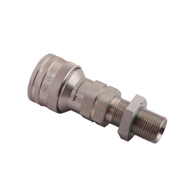 Szybkozłącze hydrauliczne gniazdo long M20x1.5 gwint zewnętrzny EURO (ISO 7241-A) Waryński