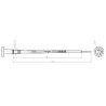 Linka - Gaszenie silnika L-850mm 1874438M1 MF ORYGINAŁ URSUS